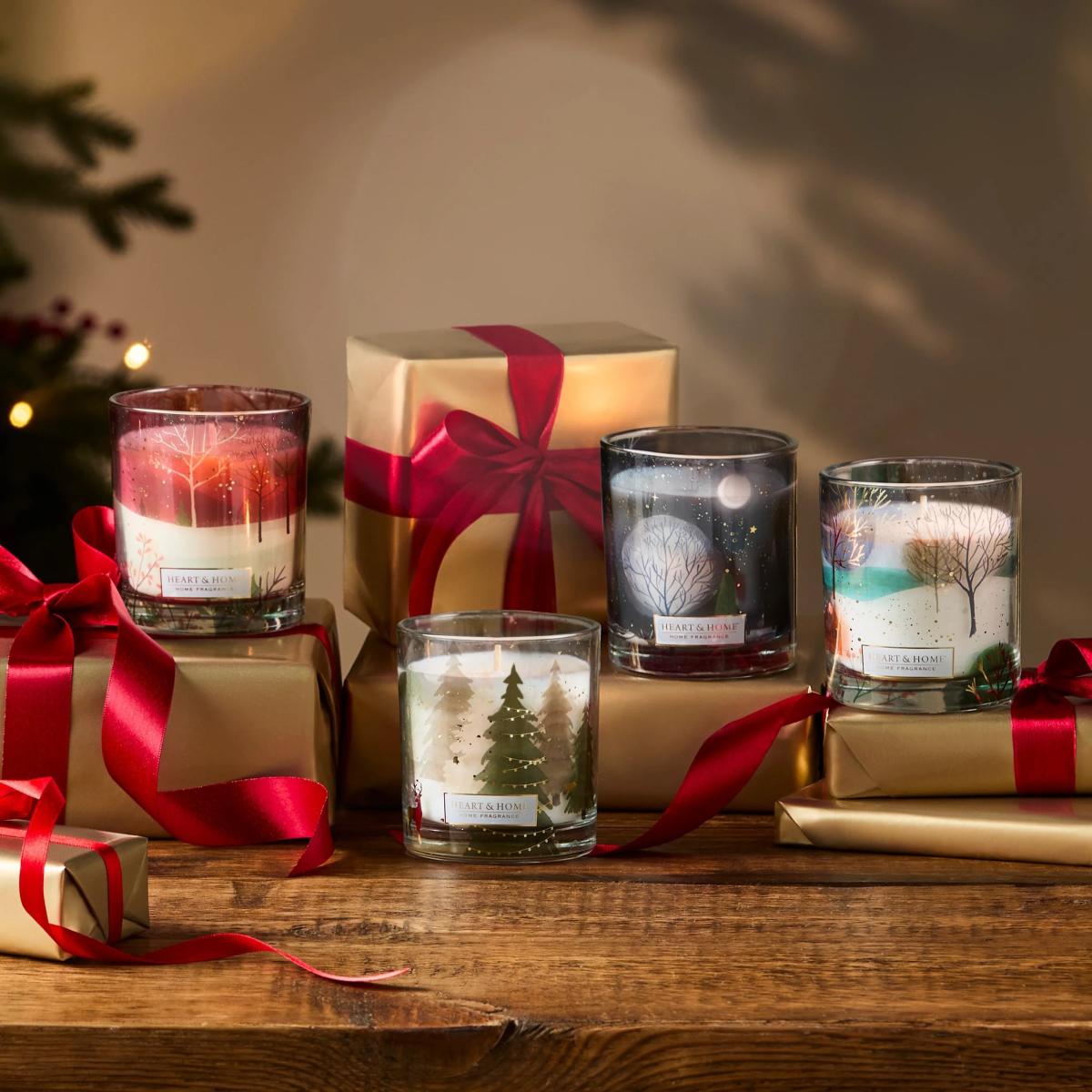 Heart and Home Winter Berry Frost Scene Candle White – image 3