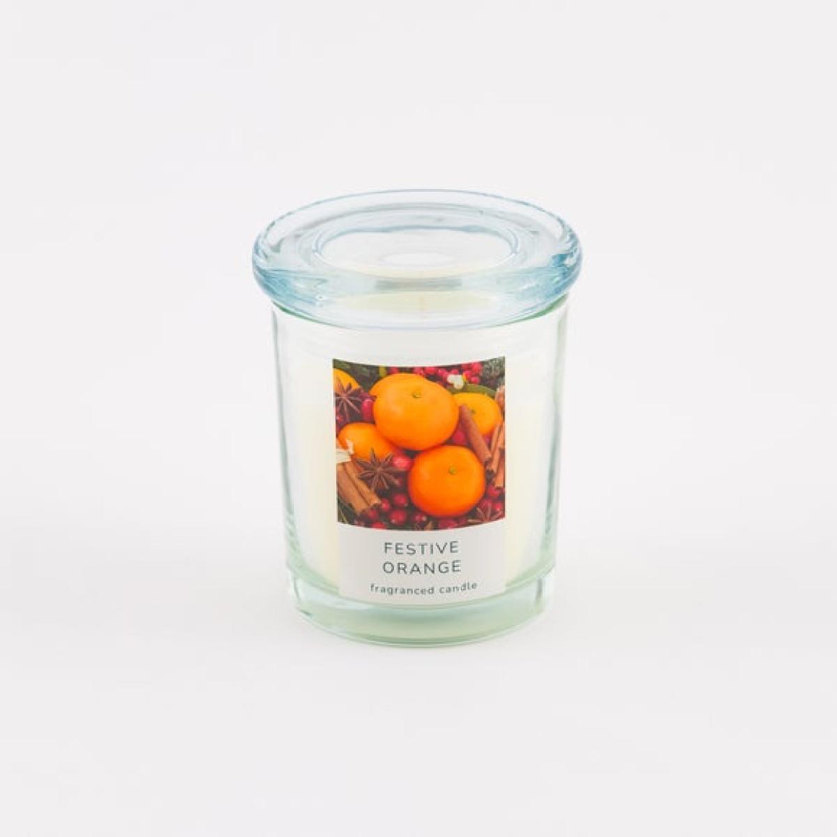 Festive Orange Jar Candle – image 4