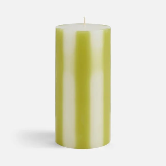 Stripe Pillar Candle – image 3