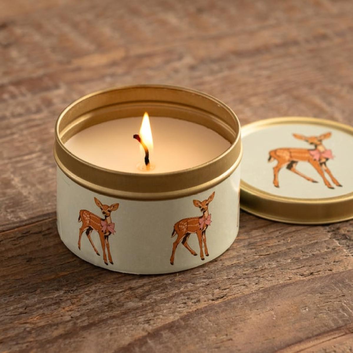 Deer Spiced Cookie Tin Candle – image 3