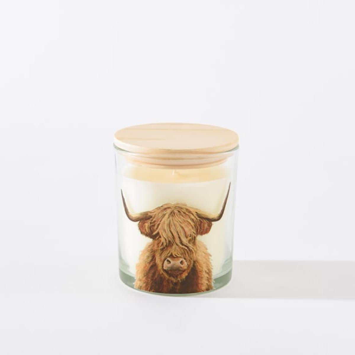 Hamish the Cow Linen Candle – image 4