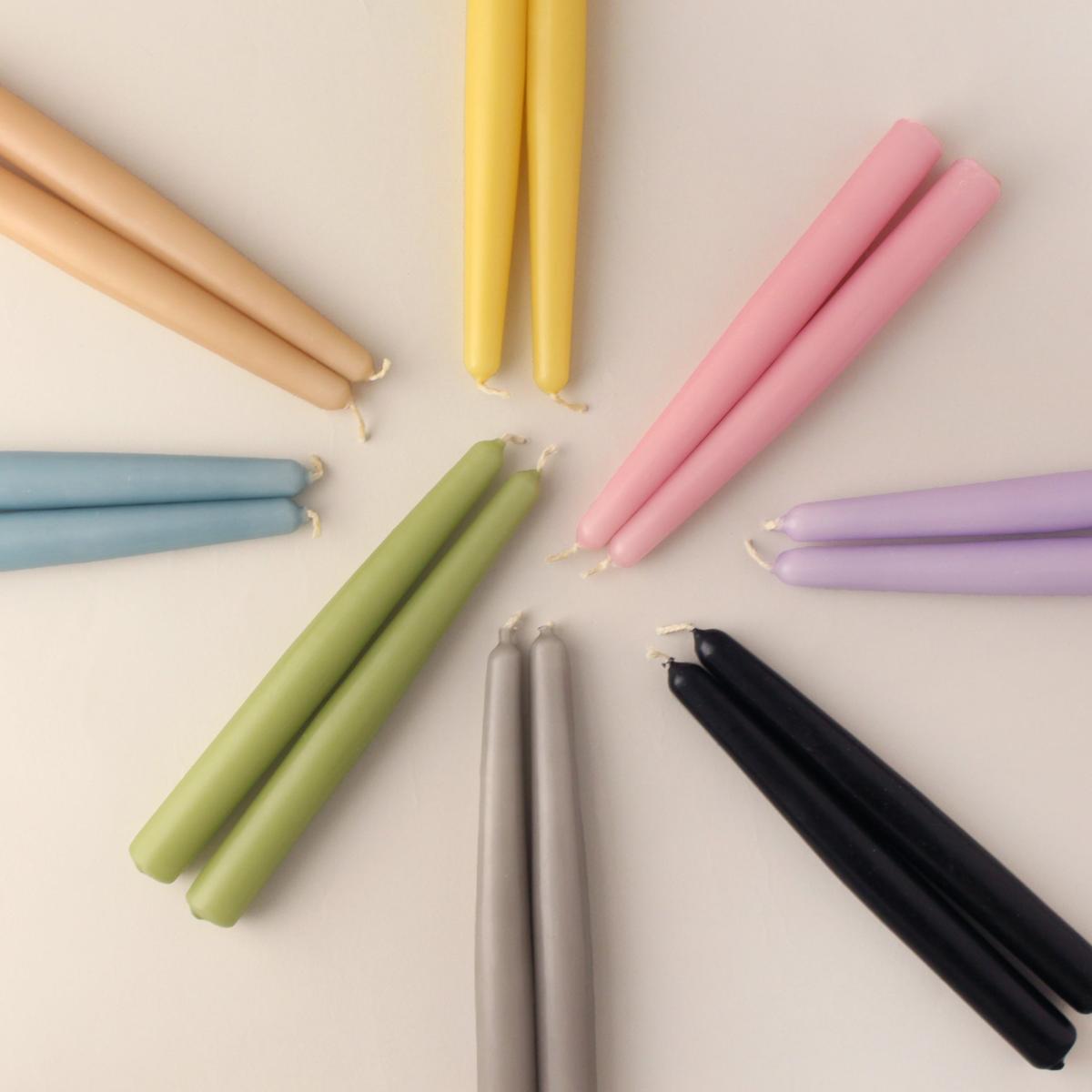 Coloured Taper Candles Forest (Green) – image 3
