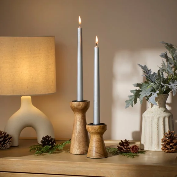 Set of 2 Unscented Taper Candles – image 1