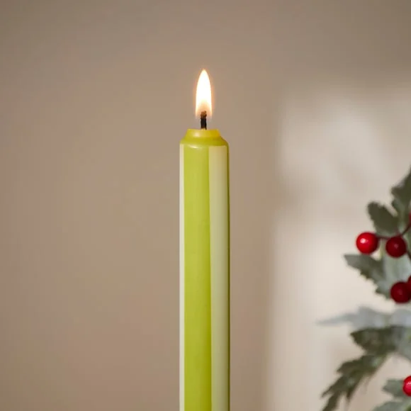 Set of 4 Stripe Taper Candles – image 2