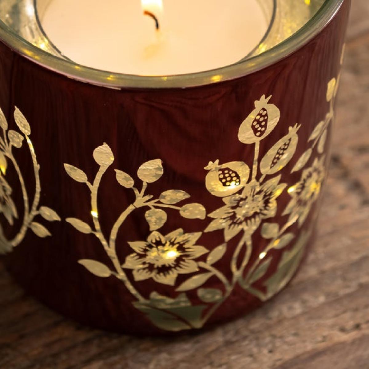 Festive Stag LED Twinkle Gel Candle – image 3