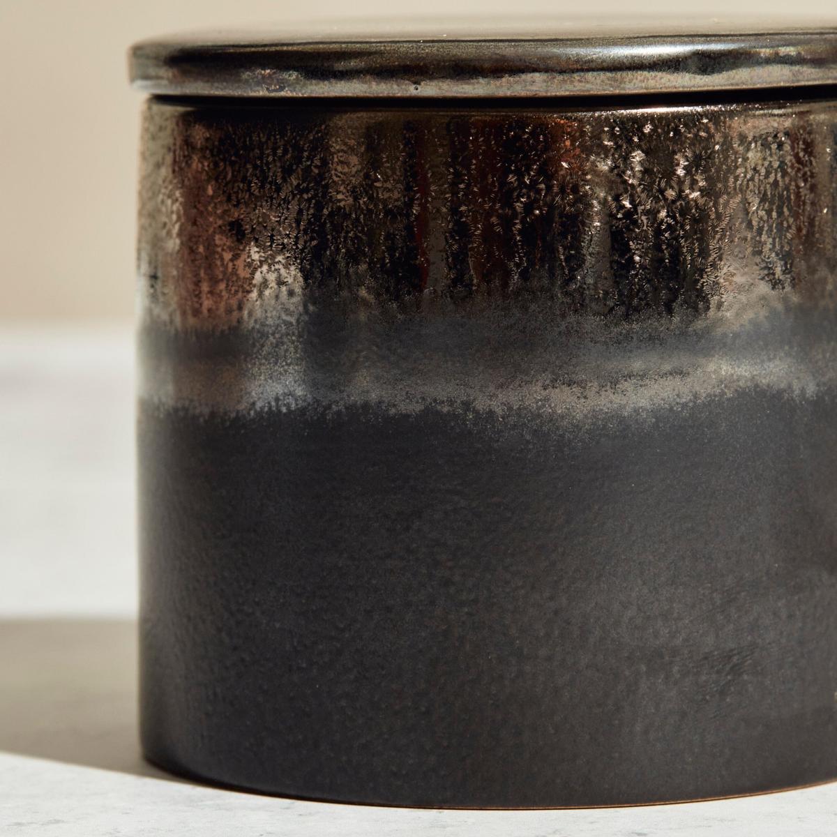 Zesty Lemons Kiln Graphite Copper Activated Charcoal & Matcha Candle Black – image 3