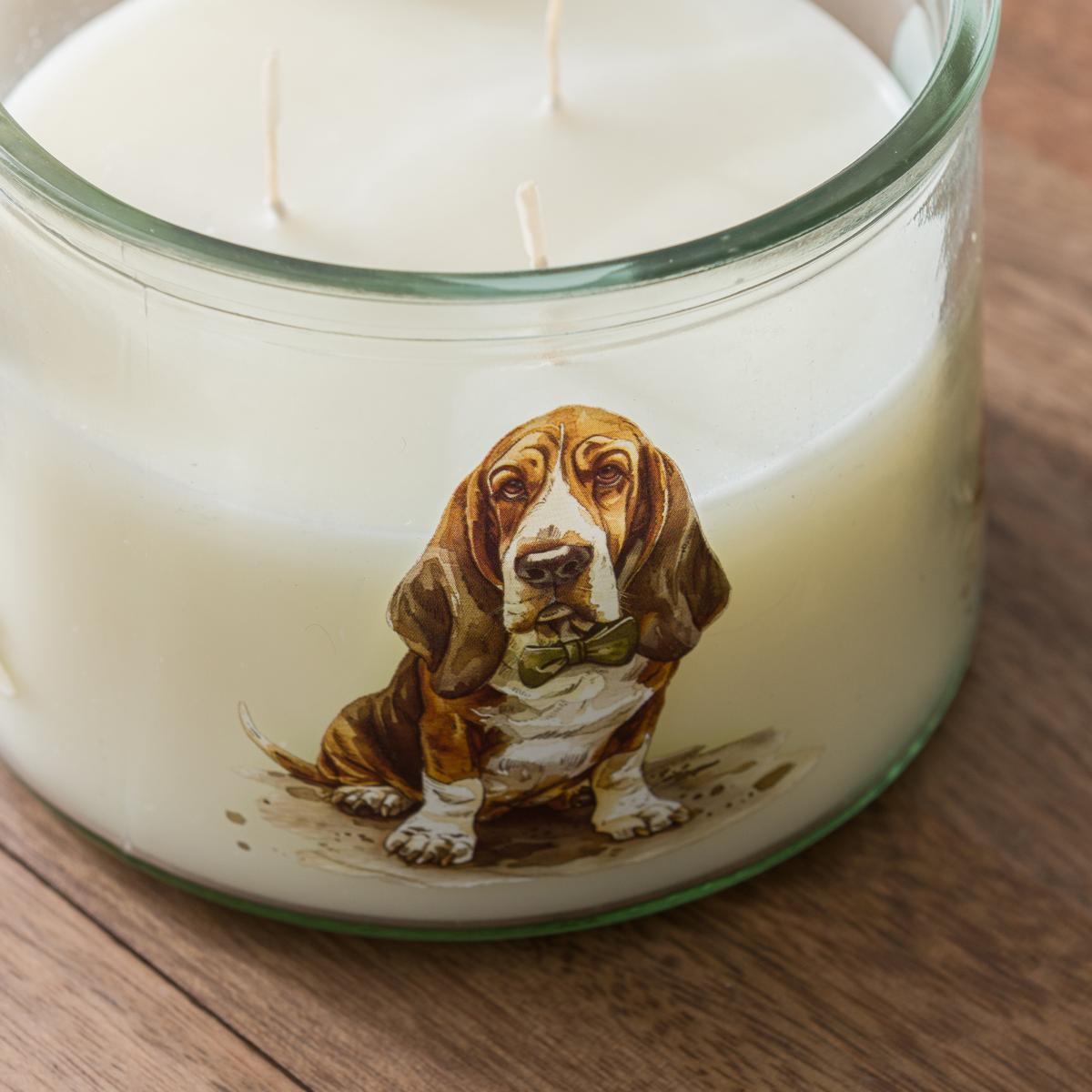Humphrey the Hound Dog Linen Multi Wick Candle – image 3