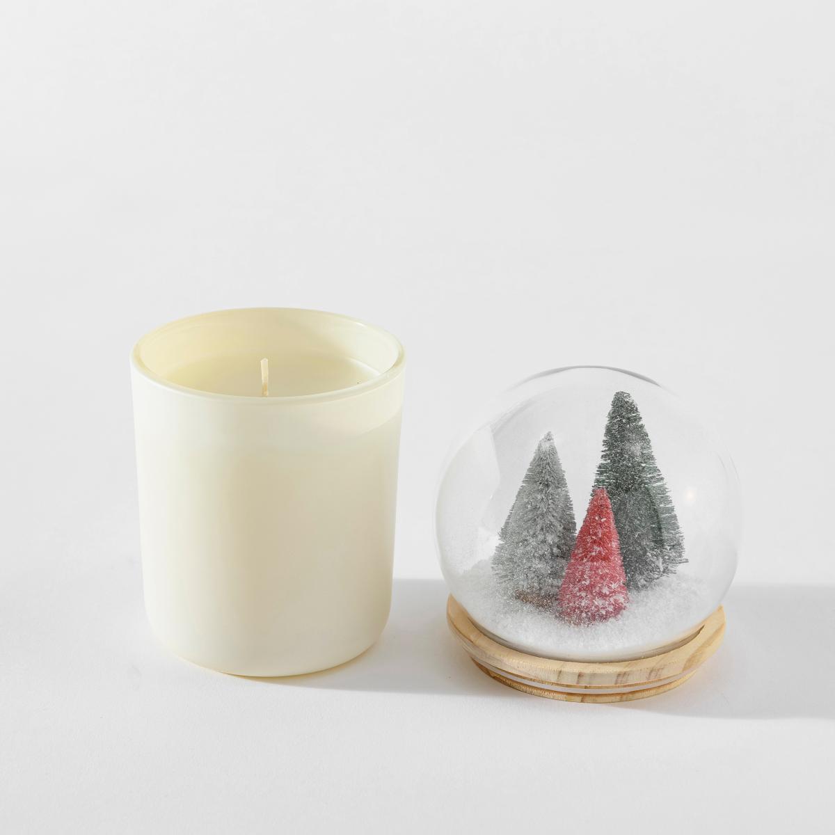 Spiced Amber Globe Candle White – image 5