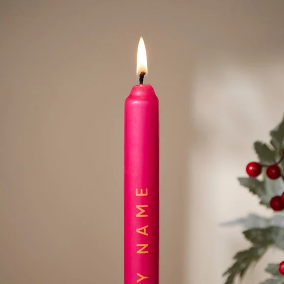 Set of 2 'Sleigh My Name' Taper Candles – image 2