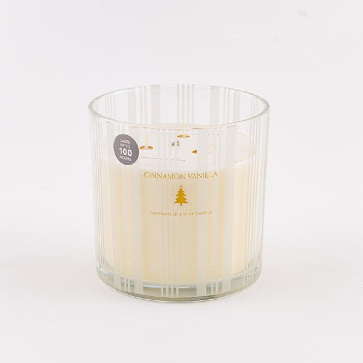 Striped Cinnamon Vanilla XL Multi Wick Candle – image 4