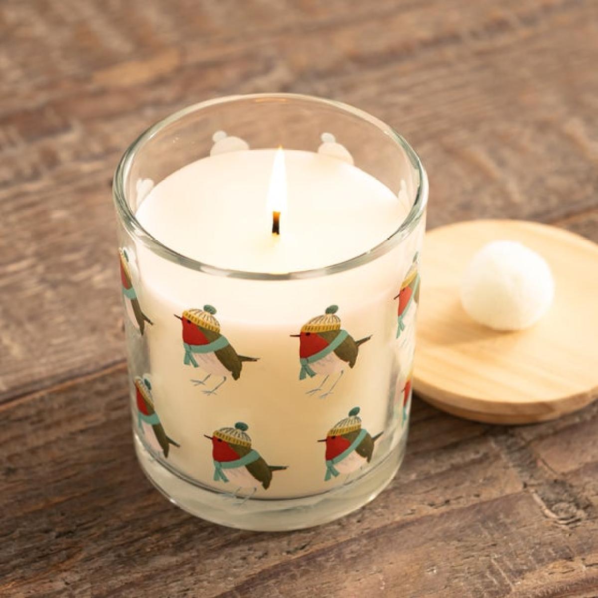Robin Pom Pom Merry Cherry Candle – image 3
