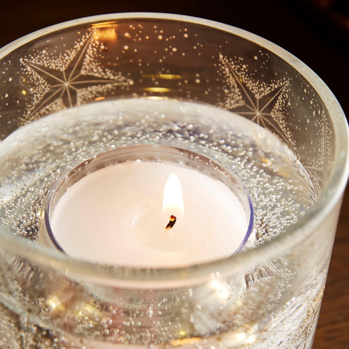 Gold Stars Cashmere Scented Candle with LED Holder Gold – image 2