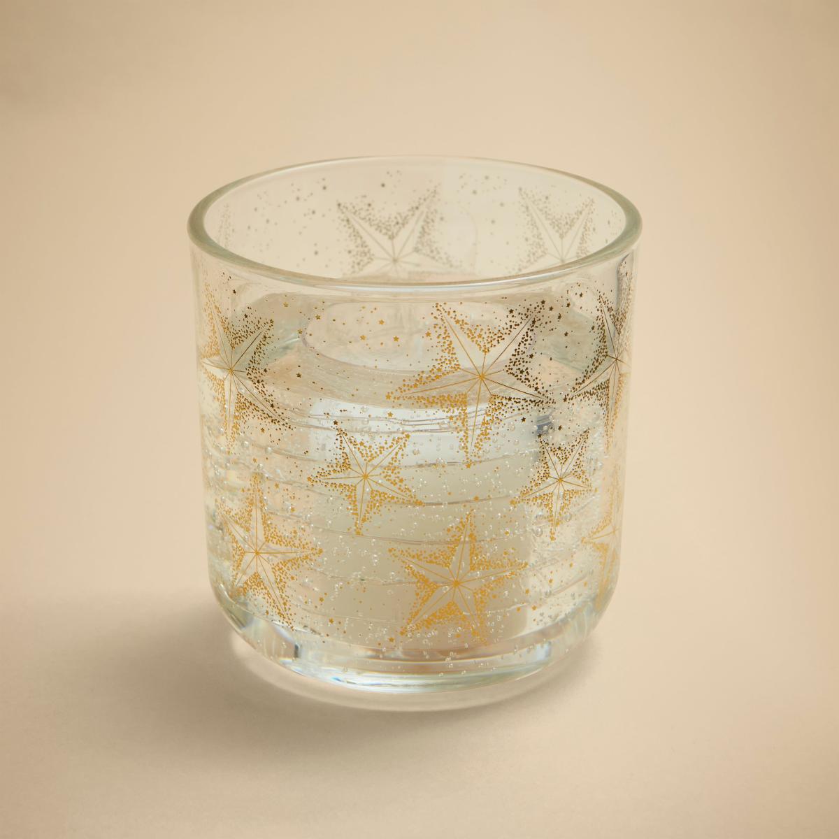 Gold Stars Cashmere Scented Candle with LED Holder Gold – image 3