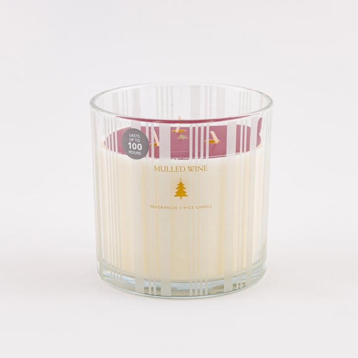 Striped Mulled Wine XL Multi Wick Candle – image 4