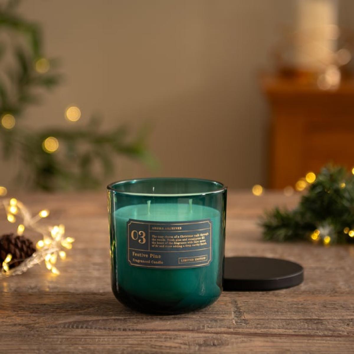Aroma Archives Festive Pine Multi Wick Jar Candle – image 2