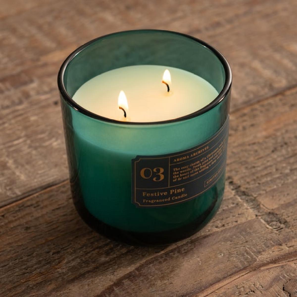 Aroma Archives Festive Pine Multi Wick Jar Candle – image 3