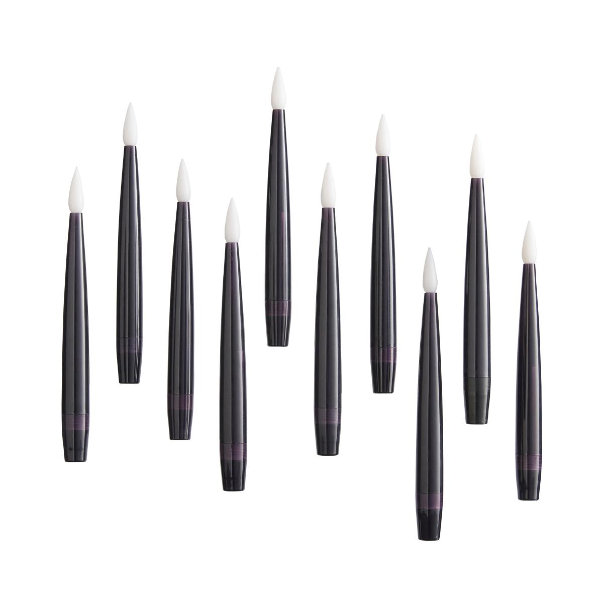 Set of 10 Black LED Floating Candles Black – image 3