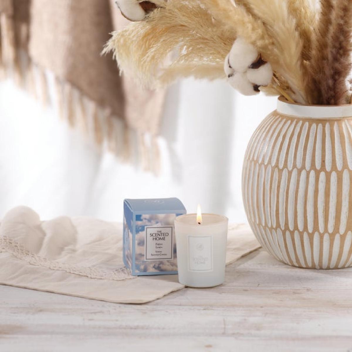 The Scented Home Fresh Linen Votive Candles Gift Set – image 1