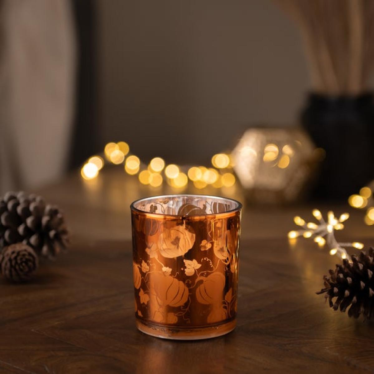 LED Pumpkin Pattern Candle – image 3