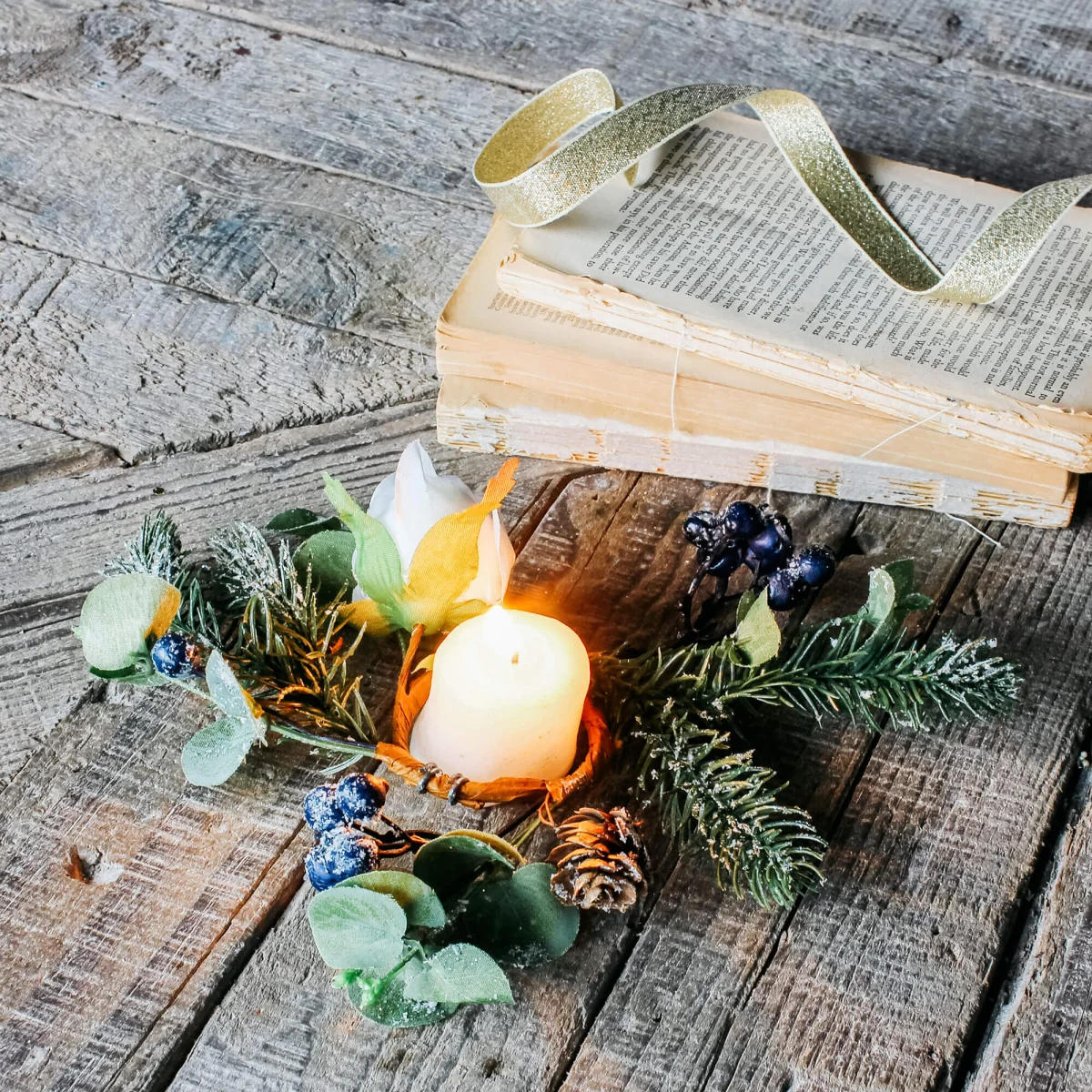 Eucalyptus Candle Wreath – image 2