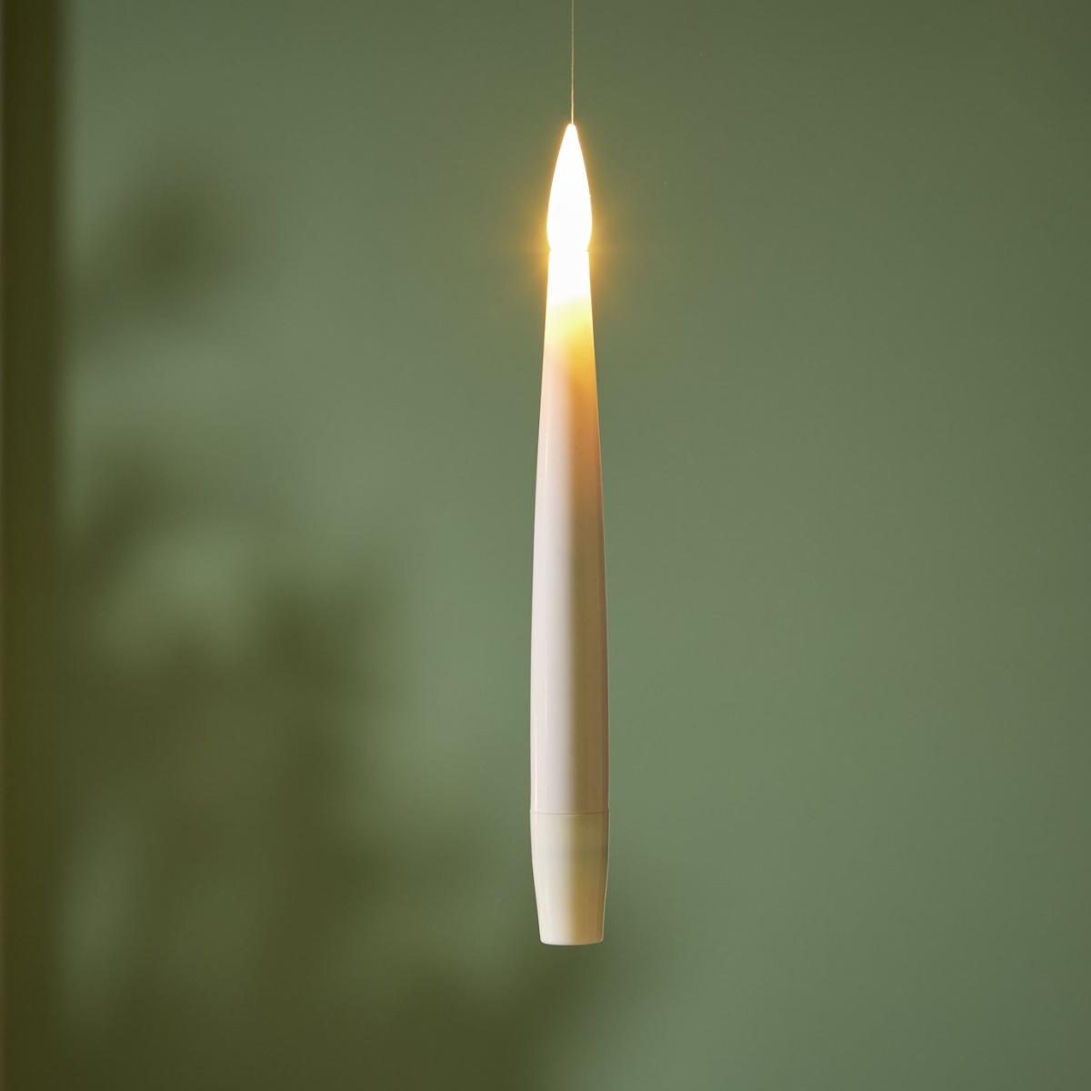 Habitat Pack of 6 White Lightup Floating Candles Decoration – image 2