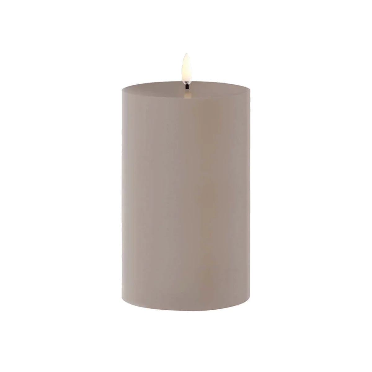 Uyuni LED Outdoor Pillar Candle Sandstone 8.4 x 15cm – image 1