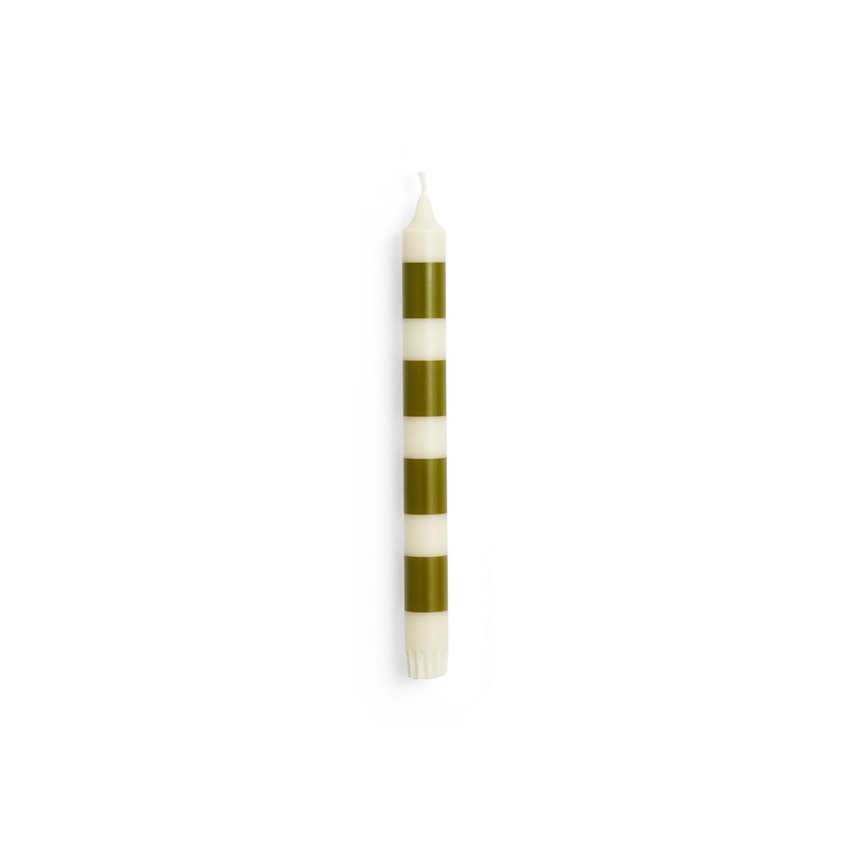 HAY Patterned Dining Candles Set of 4 Army Green & Blue – image 3