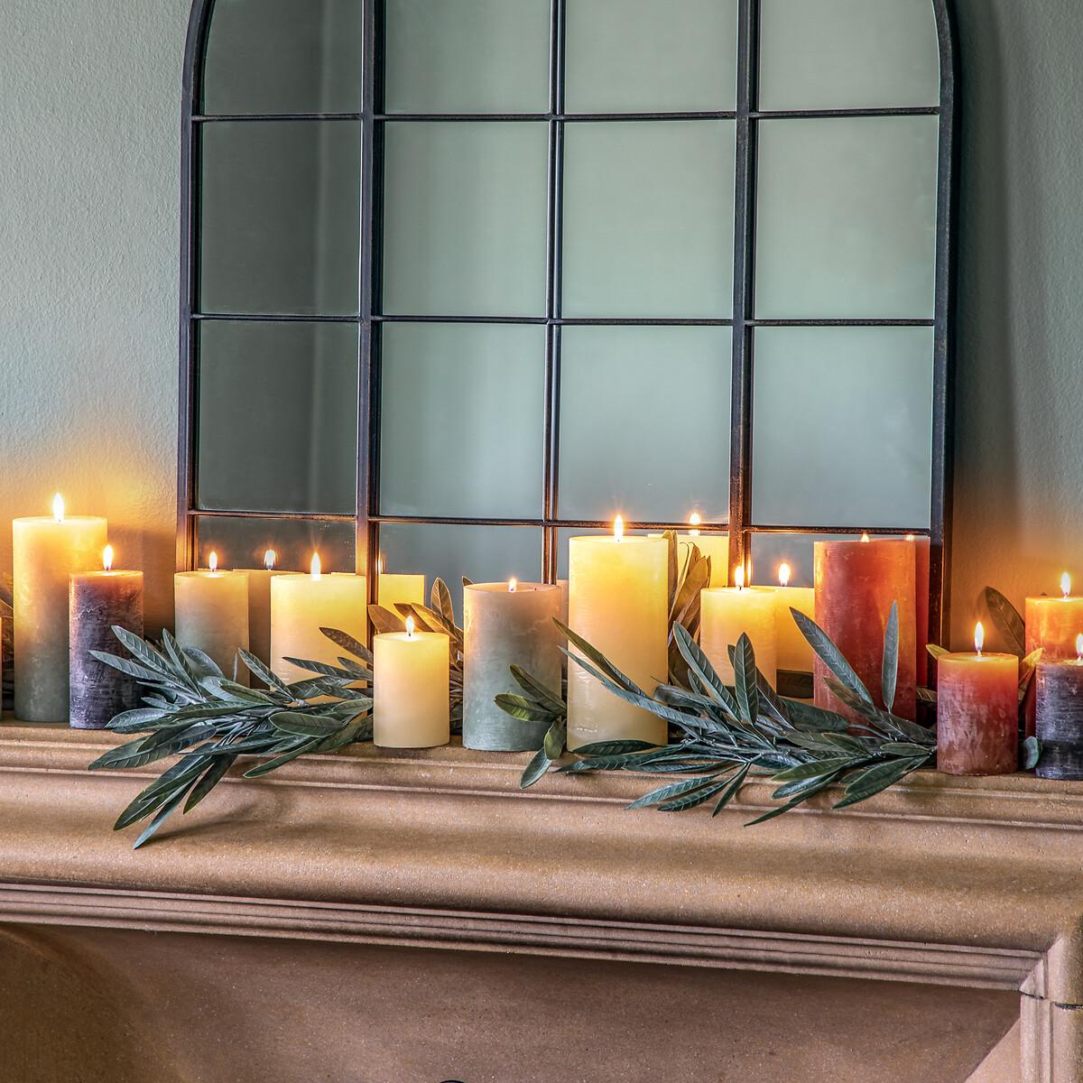 18cm Pillar Candle Rustic Sage – image 2
