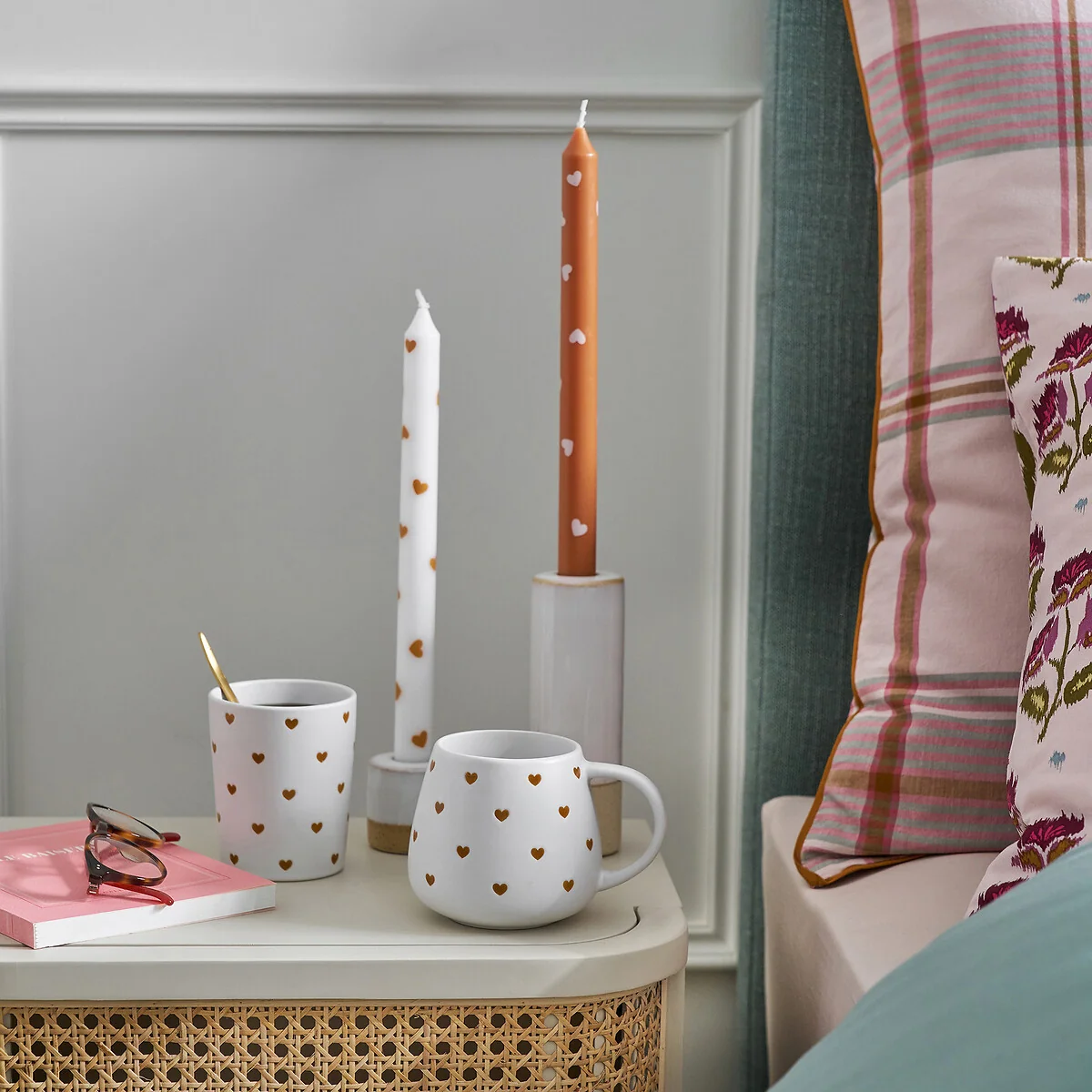 Set of 2 Scacco Heart Print Candles – image 2