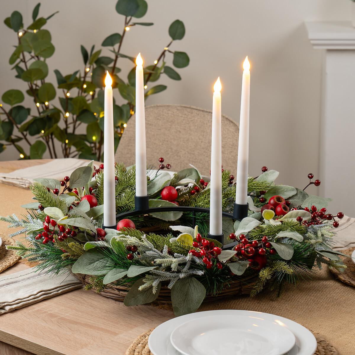 27.5cm Circular Candle Centrepiece Black – image 2