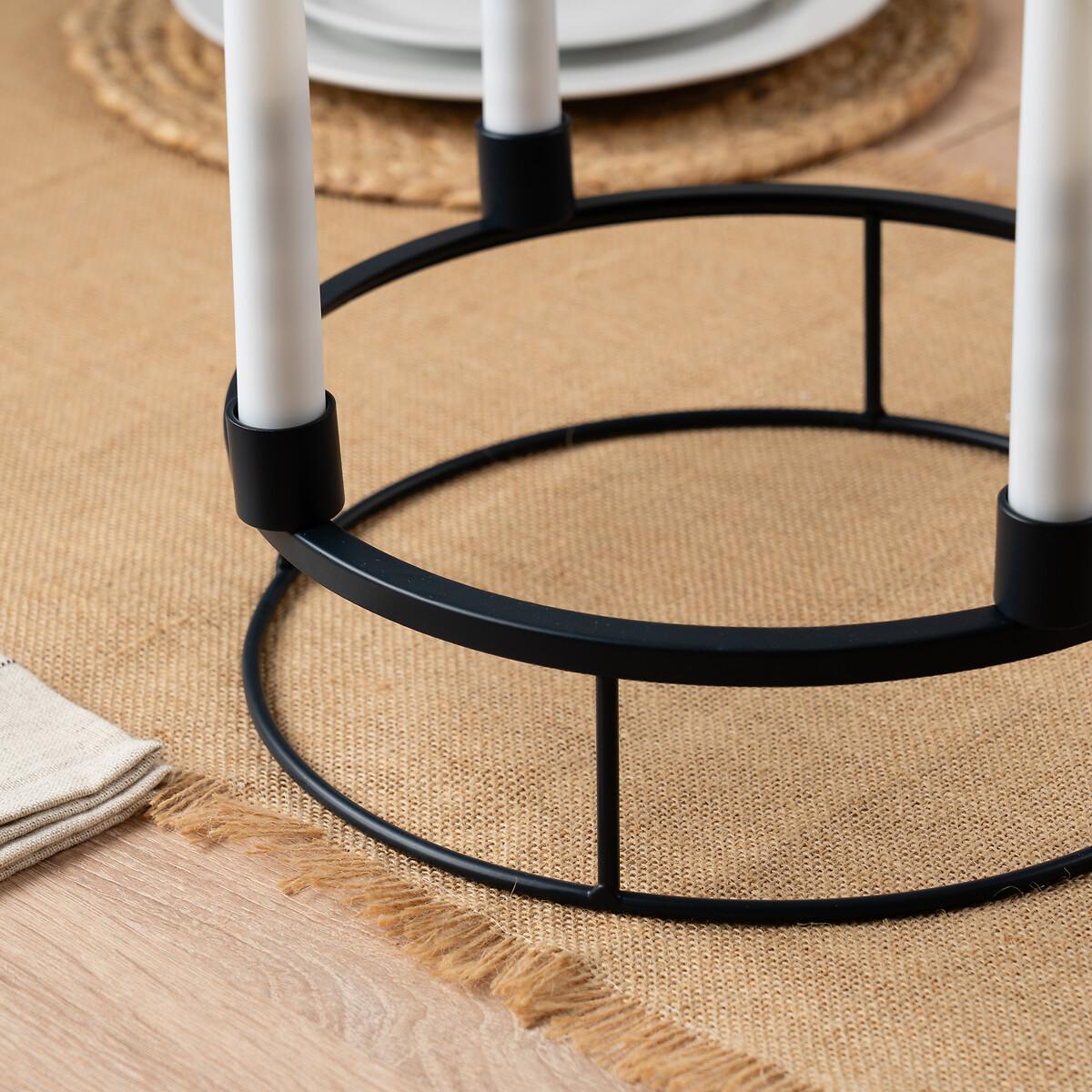 27.5cm Circular Candle Centrepiece Black – image 3