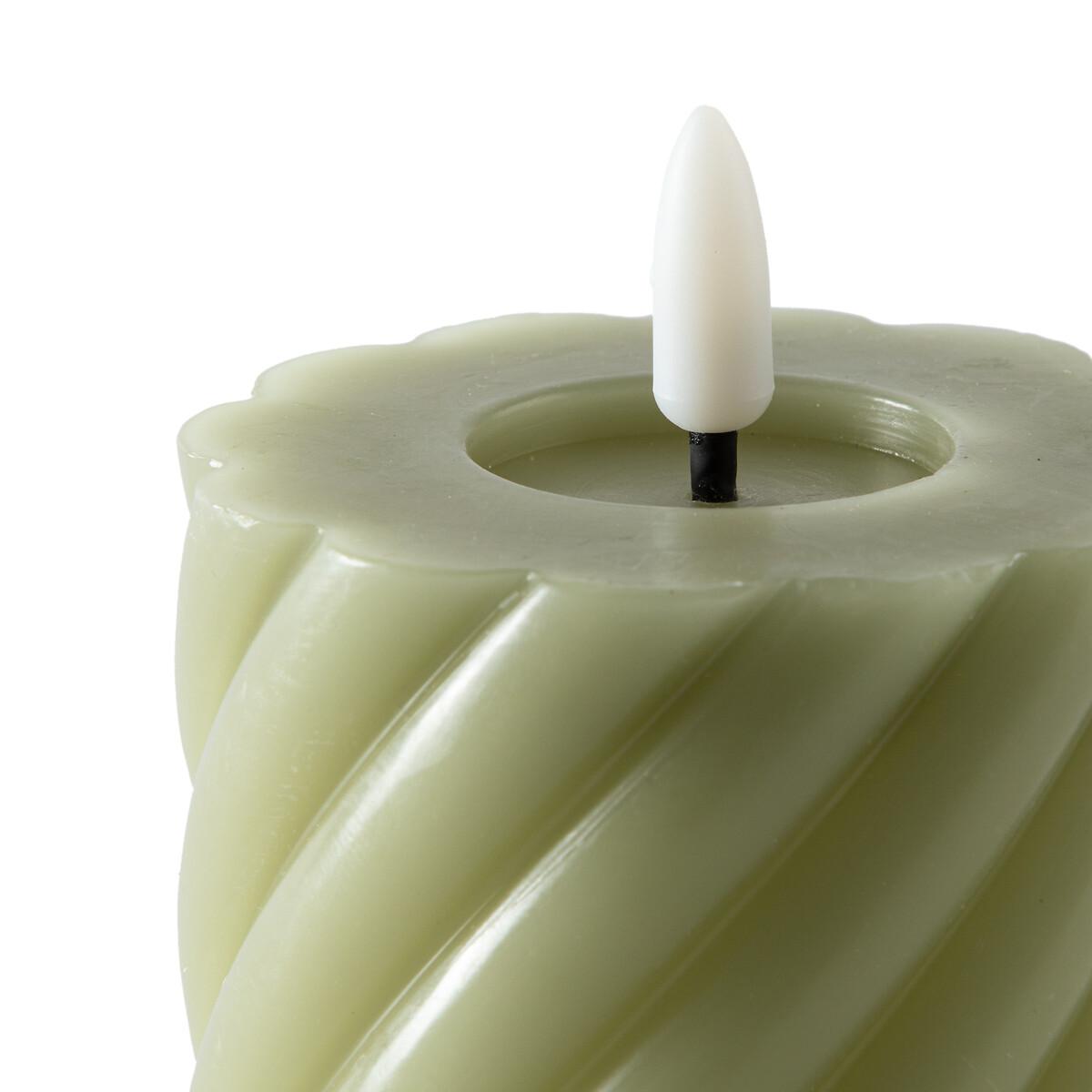 Caspar 12.3cm High Twisted Wax LED Candle – image 3