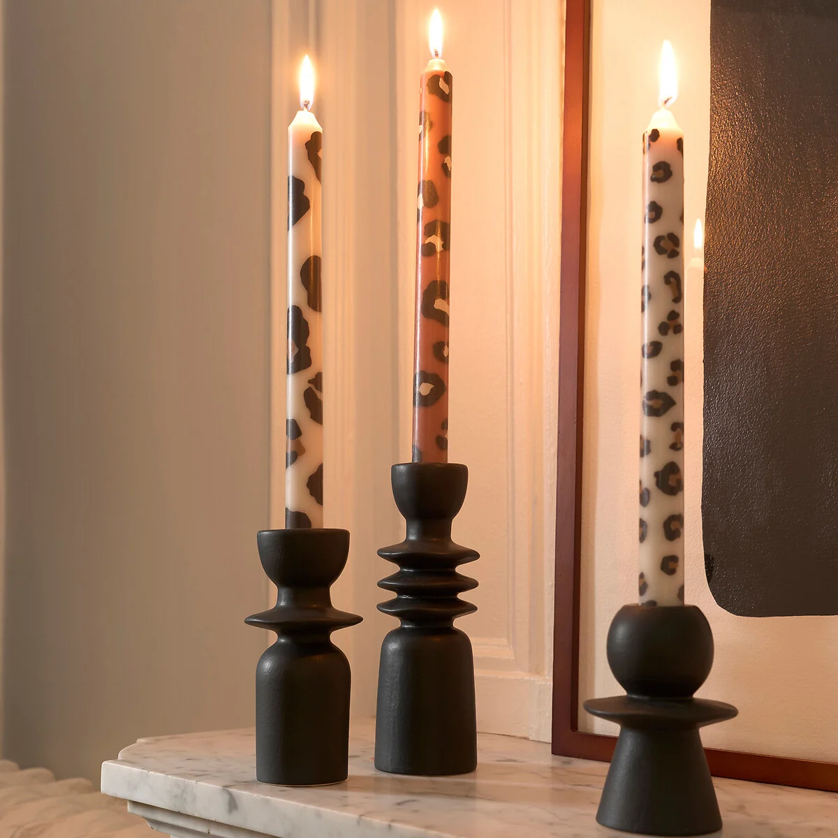 Set of 3 Azhar Leopard Print Candles – image 3