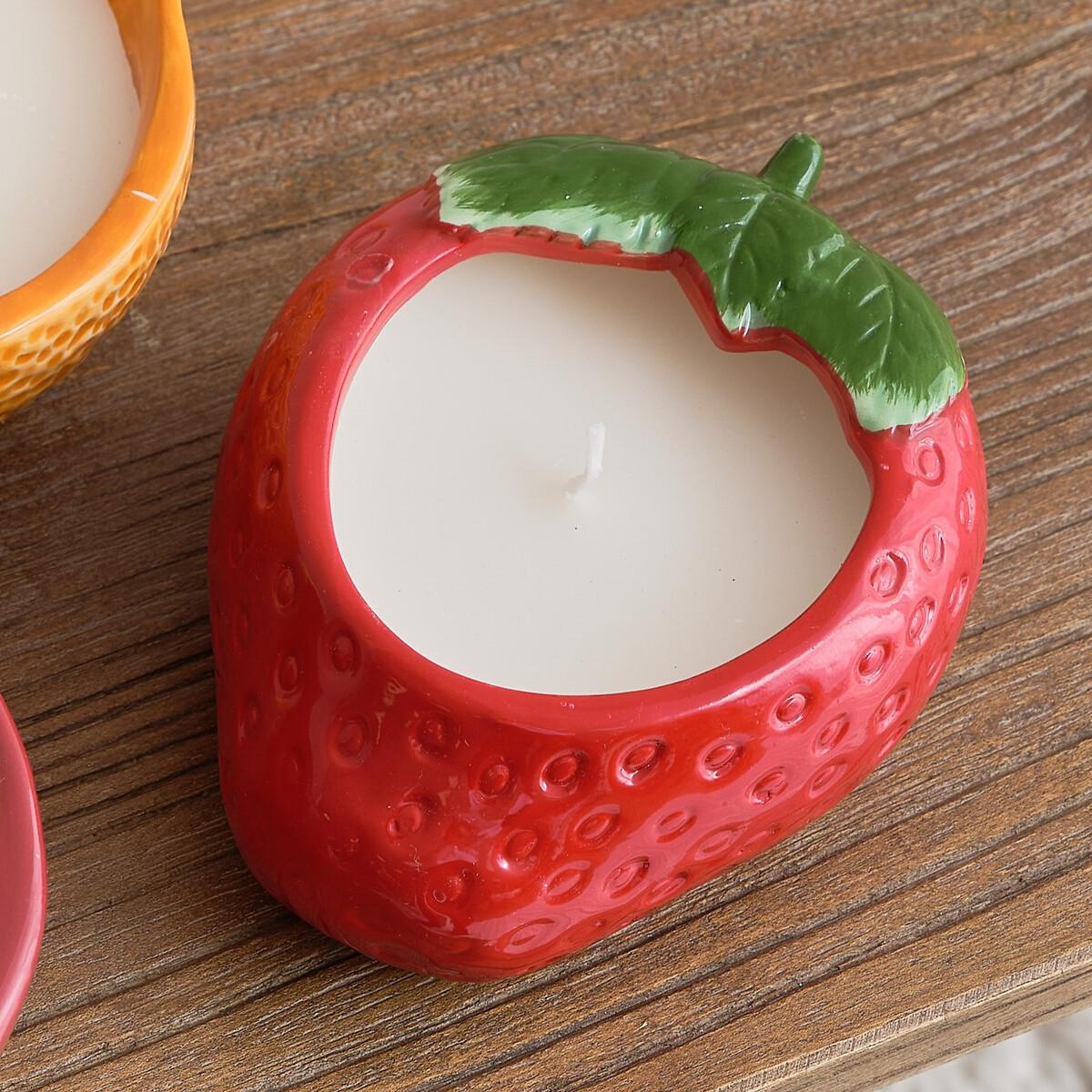 Strawberry Ceramic Candle – image 3