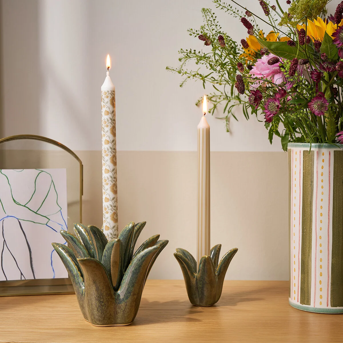 Set of 2 Yassia Printed Candles – image 2