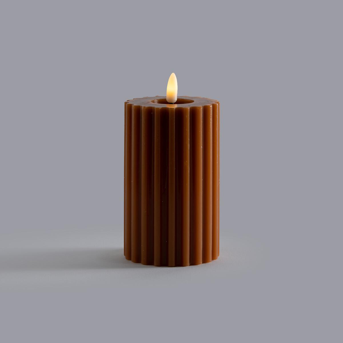 Caspar H14.8cm Ribbed Wax LED Candles – image 2