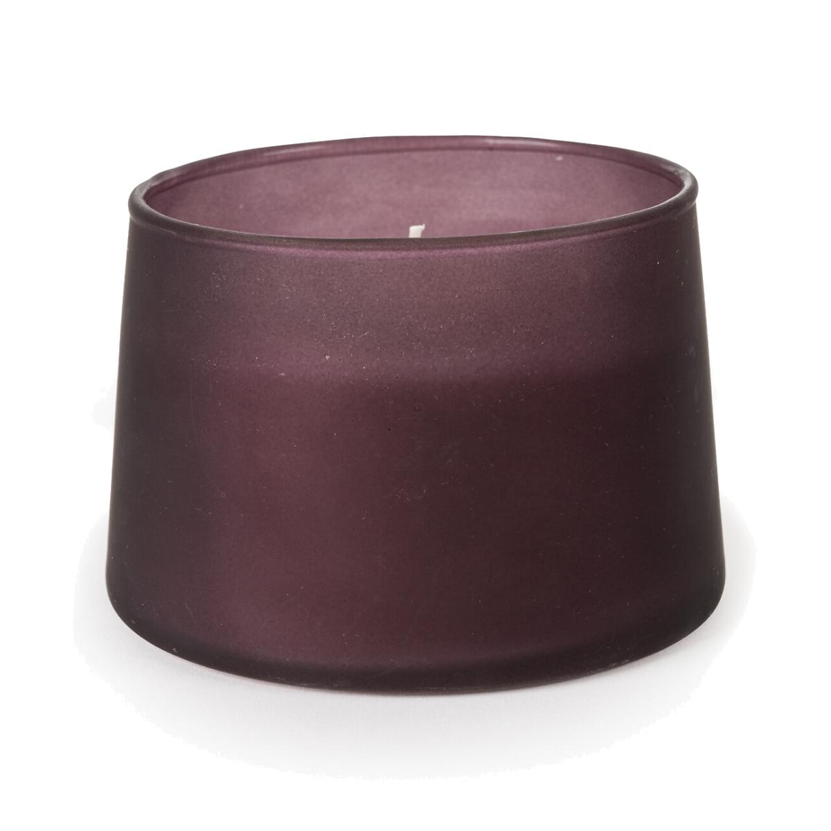Frosted Plum Glass Tapered Candle – image 1