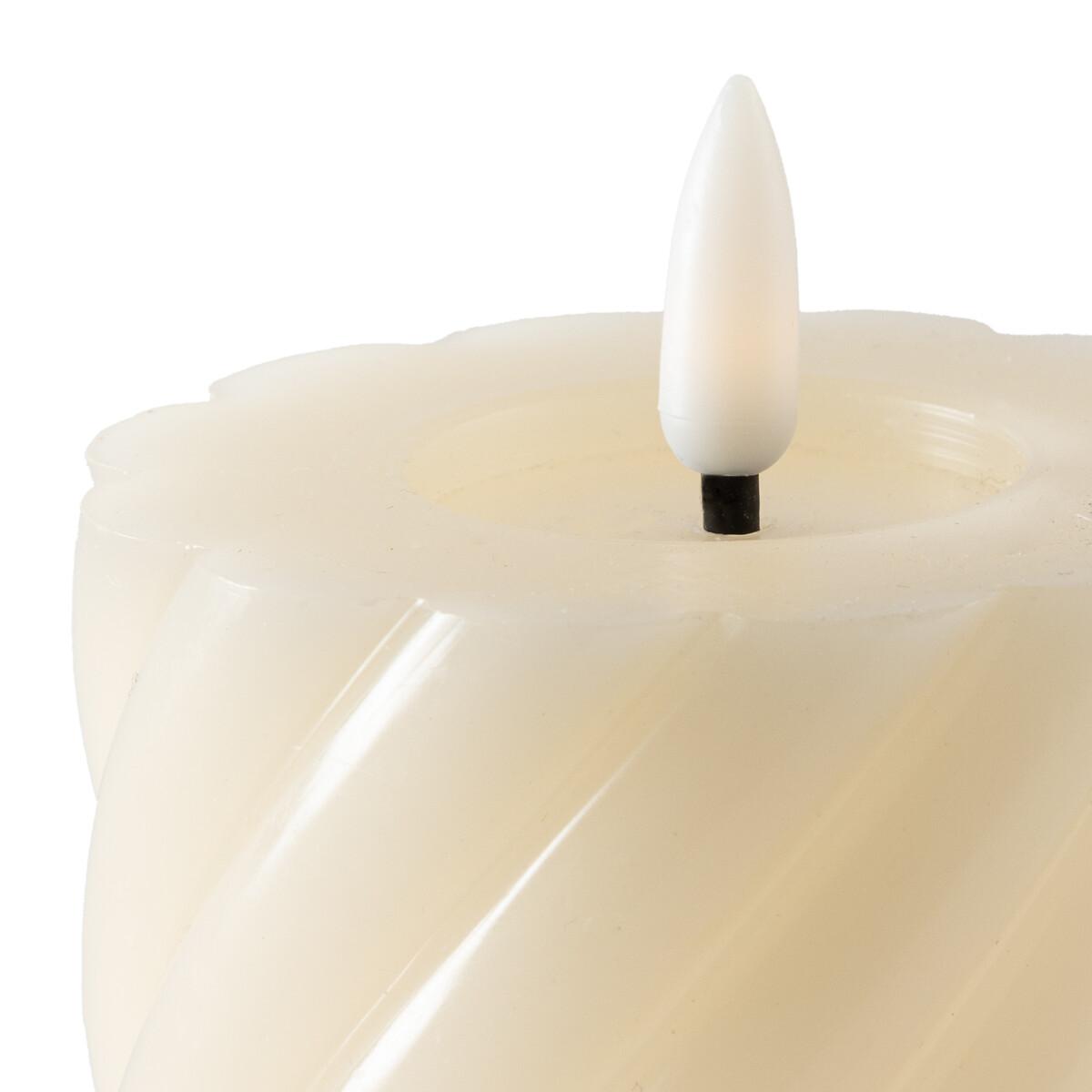 Caspar 14.8cm High Twisted Wax LED Candle – image 3