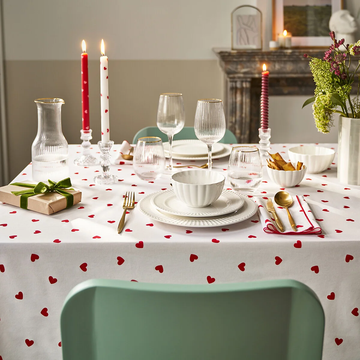 Set of 2 Scacco Heart Print Candles – image 2