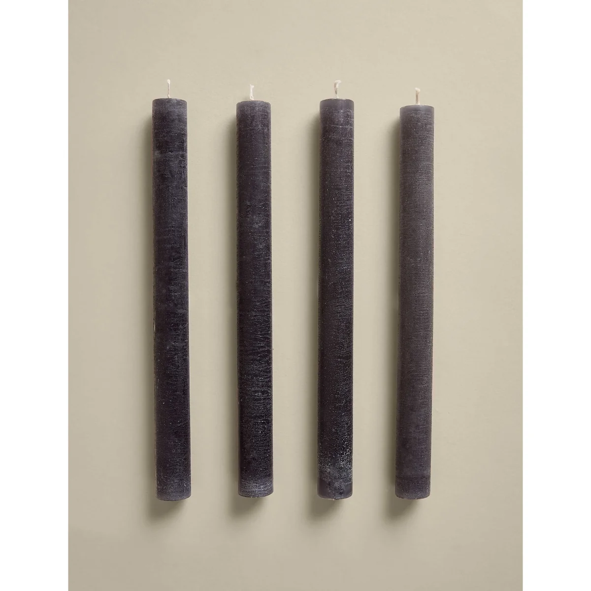 M&S 4 Pack Wax Dinner Candles Mid Grey – image 2