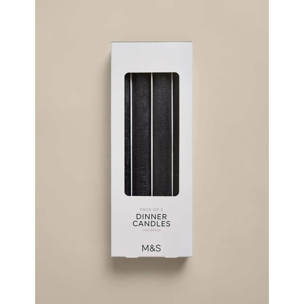 M&S 4 Pack Wax Dinner Candles Mid Grey – image 4