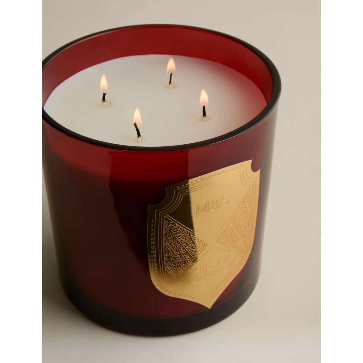 M&S Premium Christmas Joy Large Scented Candle Red Mix – image 5