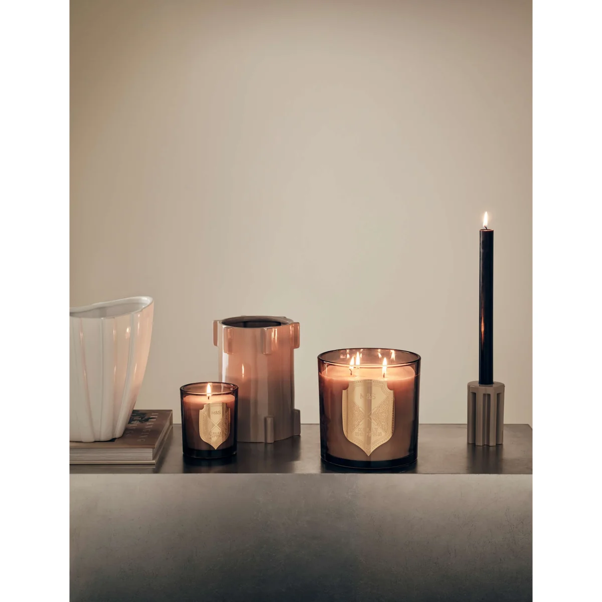 M&S Premium No.4 Large Candle Taupe – image 6