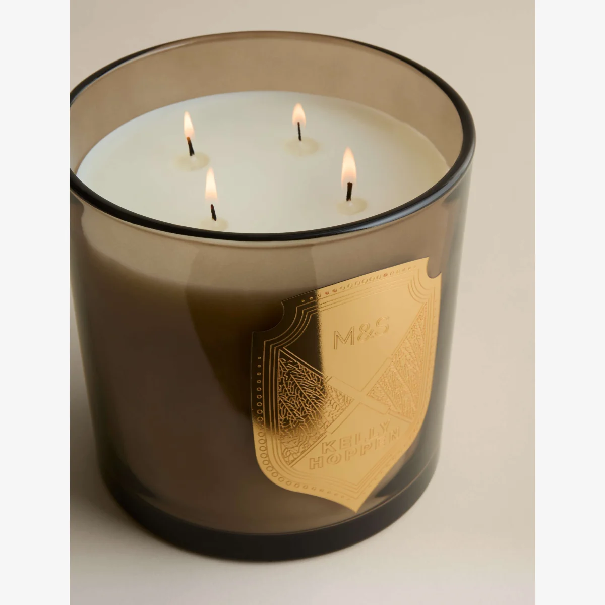 M&S Premium No.4 Large Candle Taupe – image 1