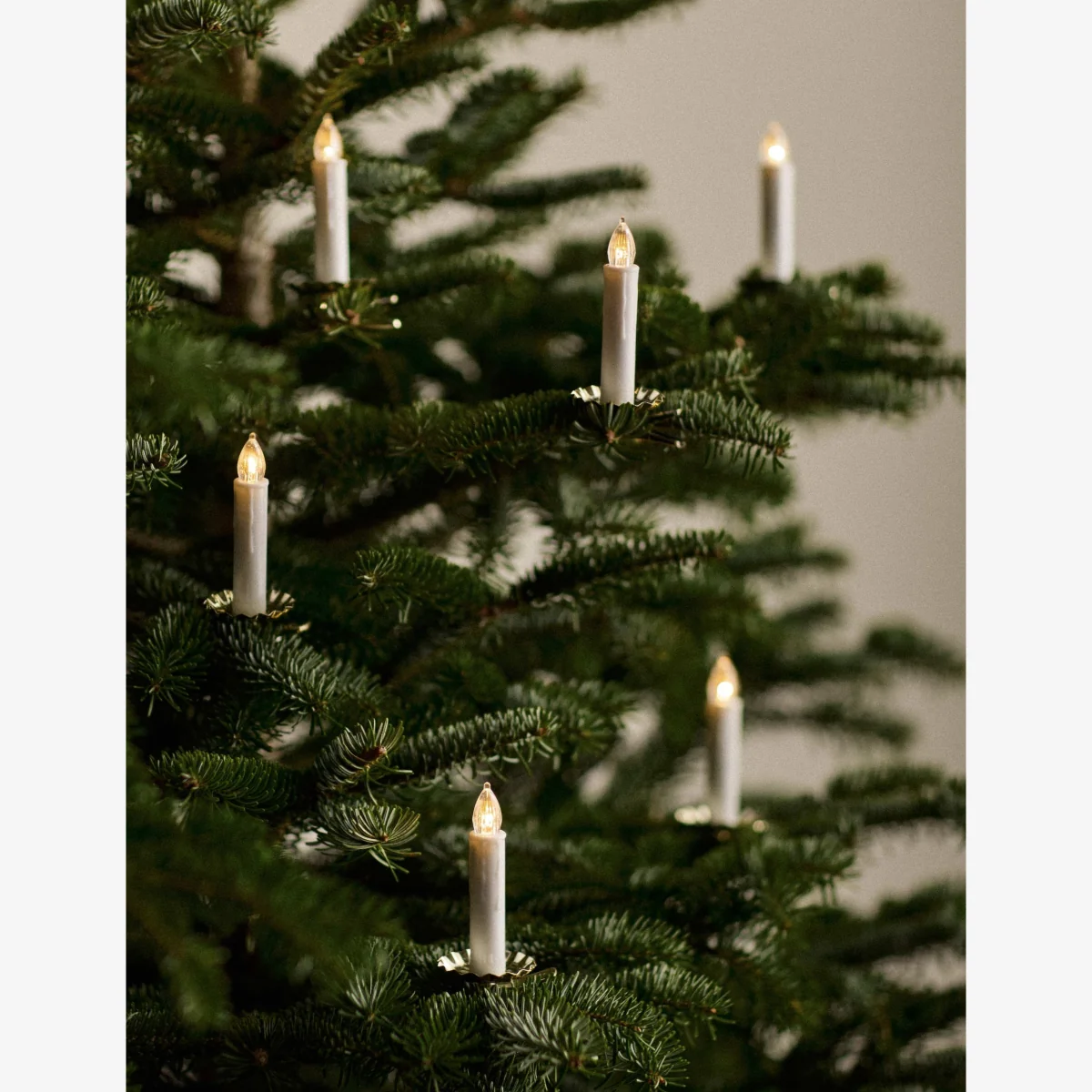 M&S 6 Pack Light Up Clip-On Candle Decorations Gold Mix – image 1