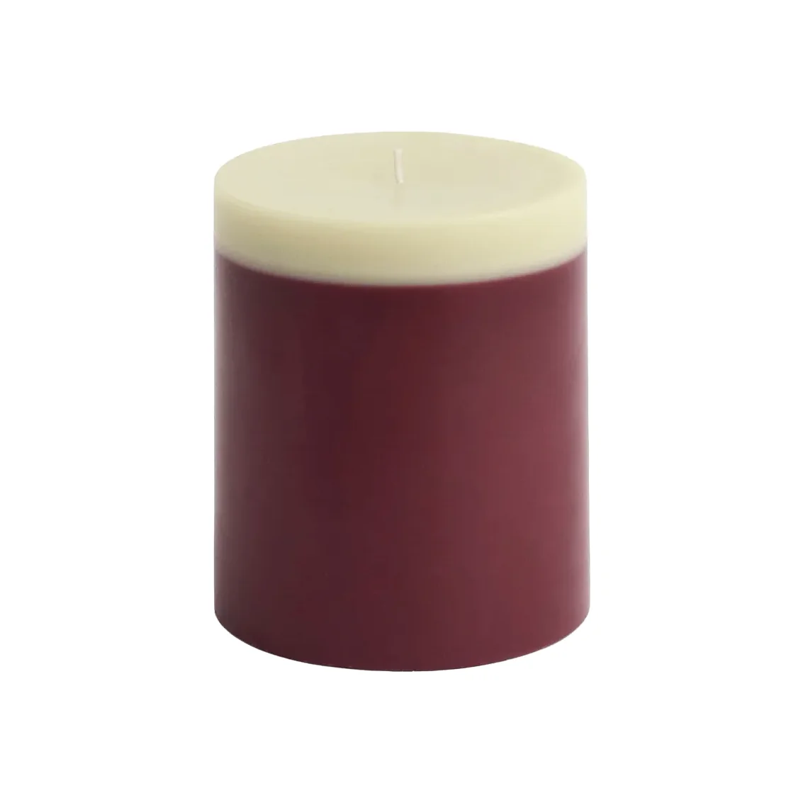HAY Silo Candle pillar candle Bordeaux-lime white Ø9.5x11 cm