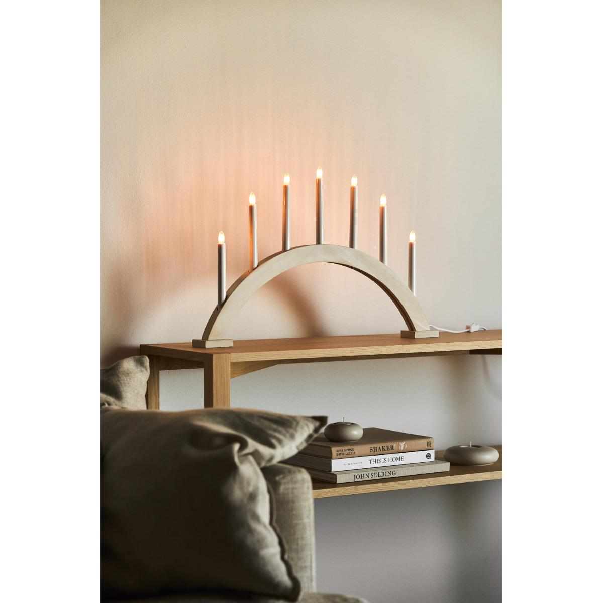 Scandi Living Sky advent candle bow 41 cm white washed – image 4