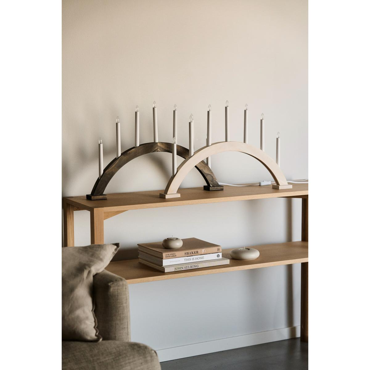 Scandi Living Sky advent candle bow 41 cm white washed – image 6