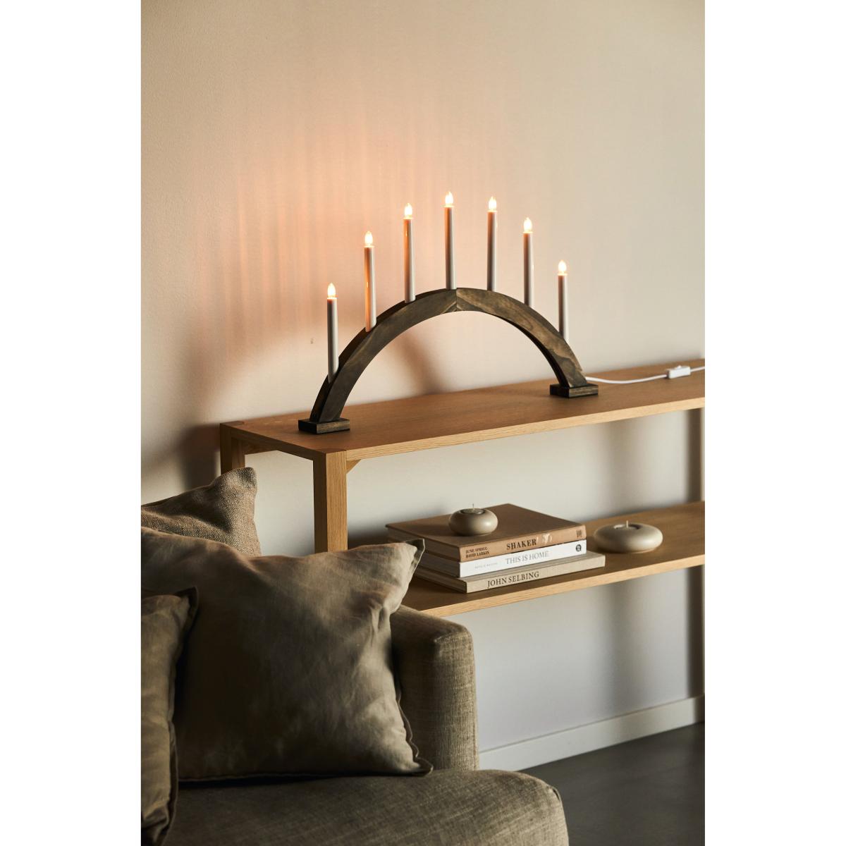 Scandi Living Sky advent candle bow 41 cm Dark oil – image 4