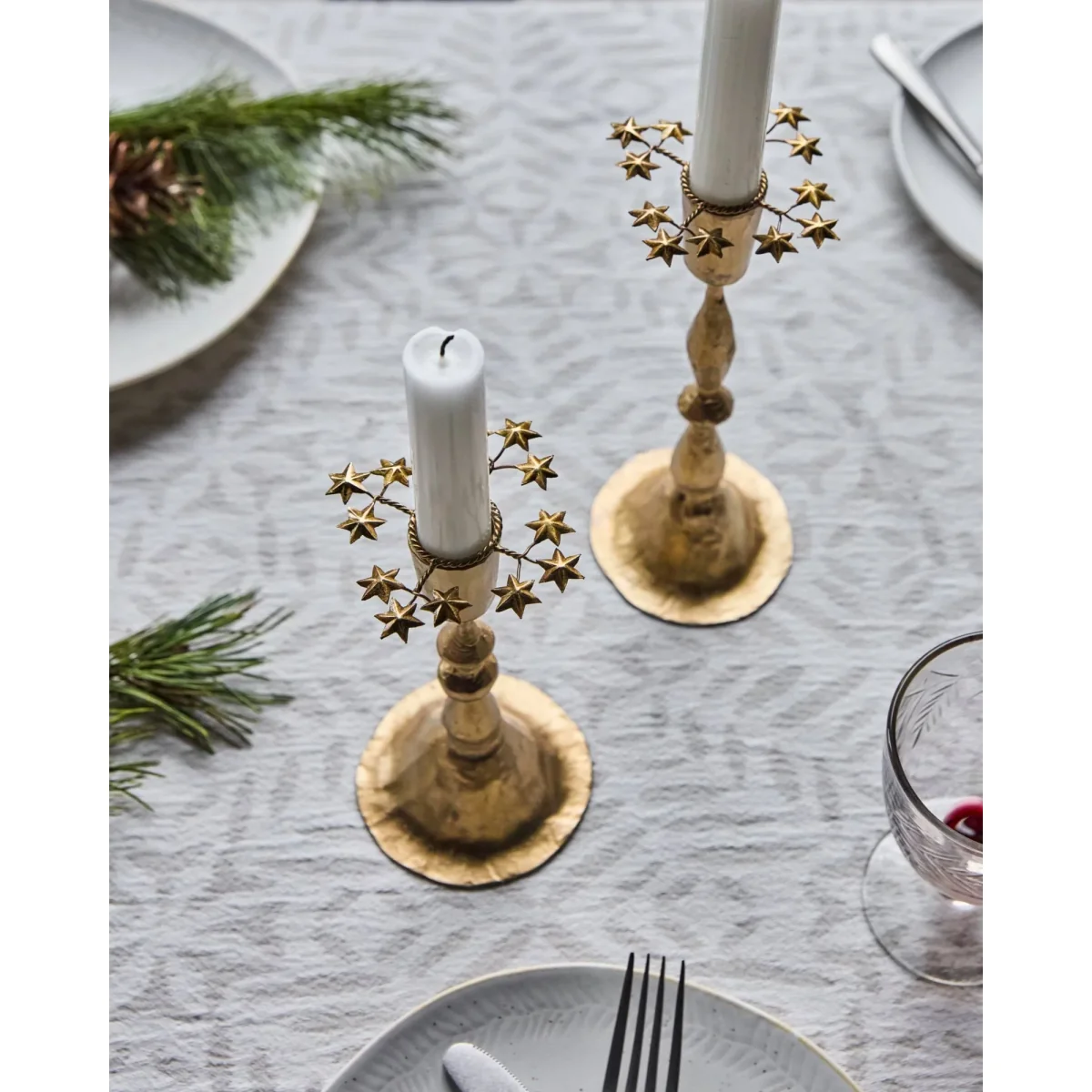 House Doctor Star candle ring 4-pack Golden – image 2